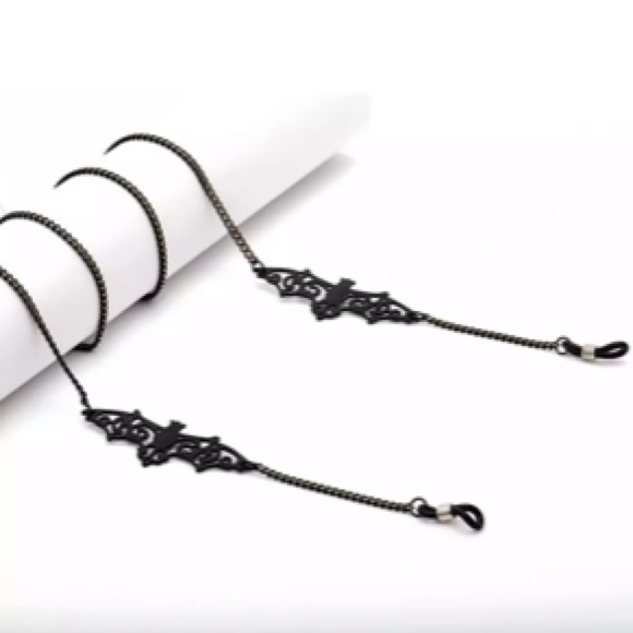 Black Bat chain for sunglasses or glasses - Picture 2 of 6